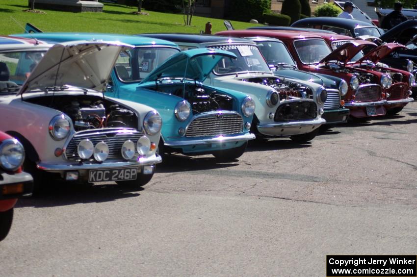 Various Morris and Austin Mini Coopers