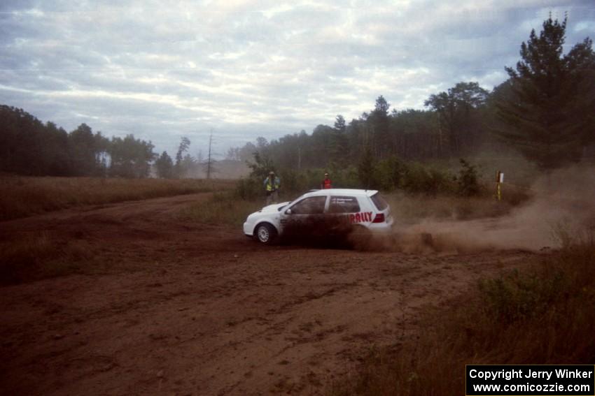 Justin Wollerman / Brian Scott VW R32 at the chicane on SS4.