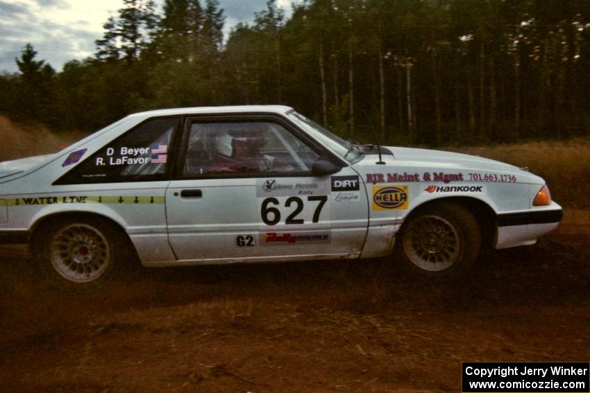 Bob LaFavor / Derek Beyer Ford Mustang at the chicane on SS4.