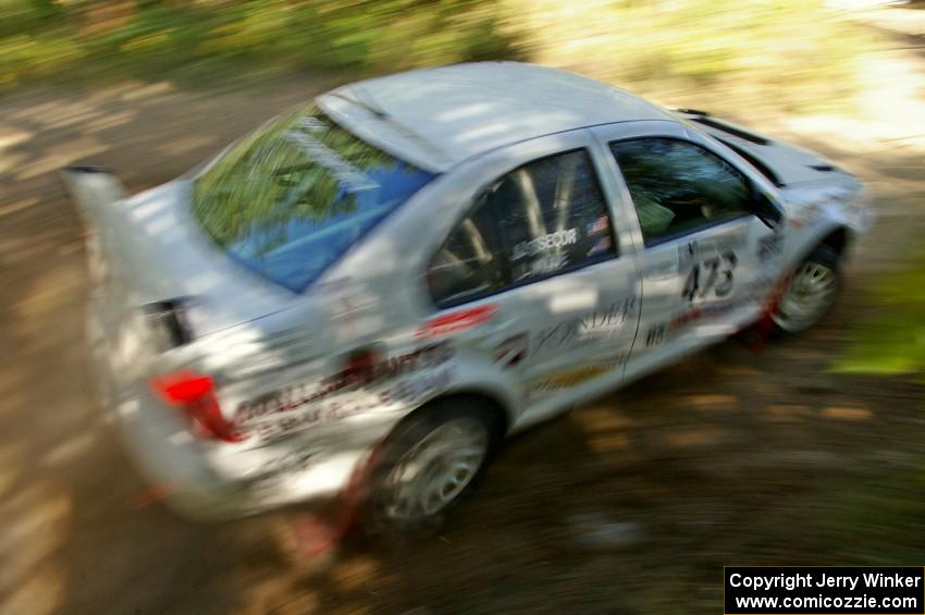 Lars Wolfe / Jeff Secor VW Jetta Turbo at the 90-right after the double yumps on SS12.