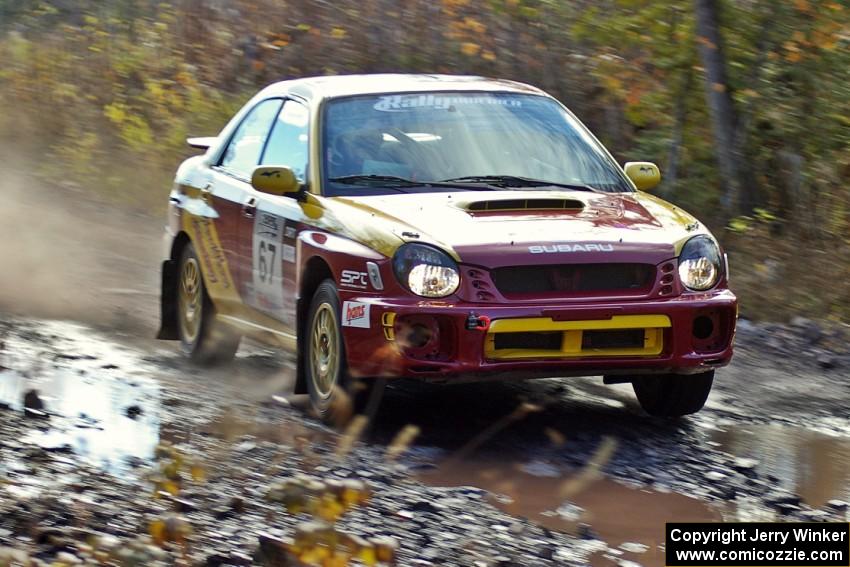 Bryan Pepp / Jerry Stang Subaru WRX on SS1.