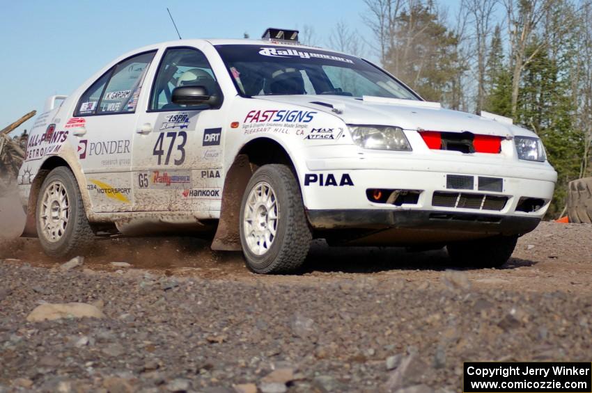 Lars Wolfe / Kent Gardam VW Jetta Turbo on SS1.