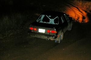 Ben Hanka / Greg Hanka Nissan Sentra SE-R at the final corner of SS4, Echo Lake 1.