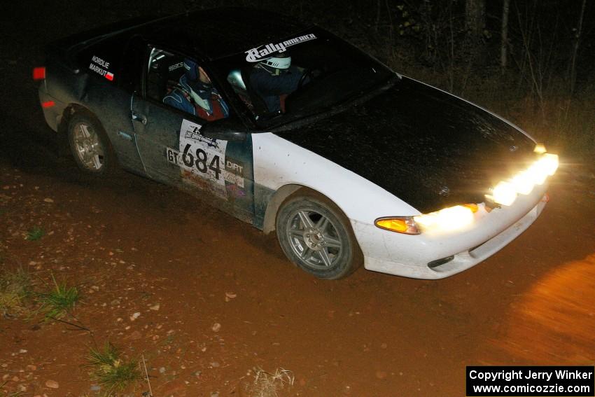 Adam Markut / John Nordlie Eagle Talon at speed through the final corner of SS4, Echo Lake 1.