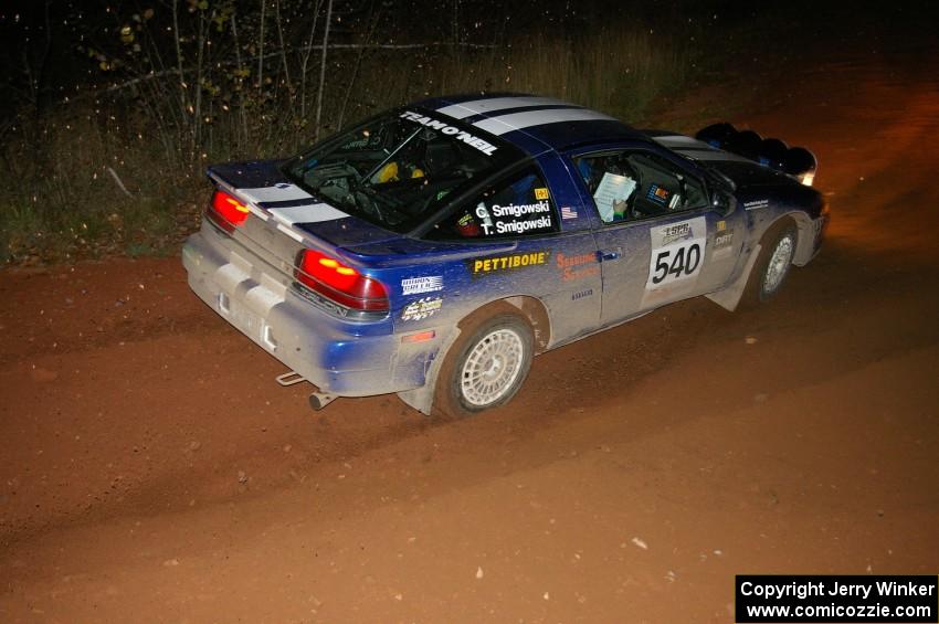 Tim Smigowski / Christina Smigowski Mitsubishi Eclipse on the final corner of Echo Lake 1, SS4.