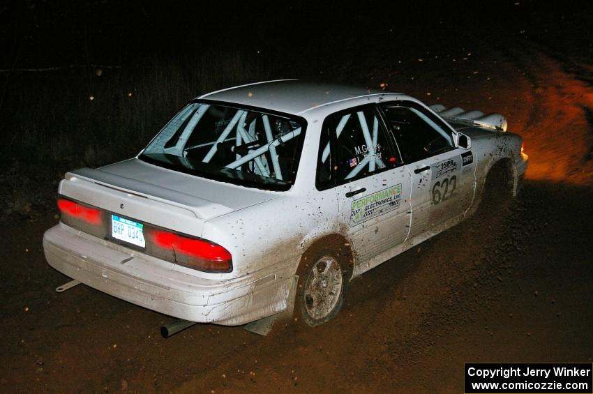 Larry Parker / Mandi Gentry Mitsubishi Galant VR4 at the final corner on Echo Lake 1, SS4.