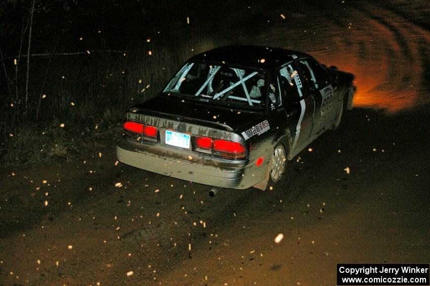 Evan Cline / Jason Grahn Mitsubishi Galant on the final corner of Echo Lake 1, SS4.