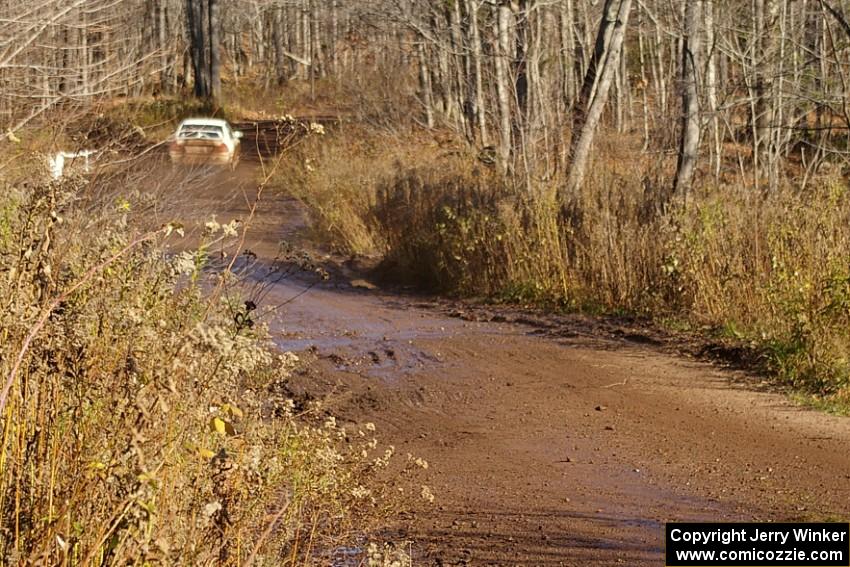 Charles Sherrill / Wilson VonKessler Mitsubishi Evo IV at speed on Gratiot Lake 1, SS9.