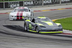 Doug Harrington's Chevy Corvette and Denny Lamers's Ford Mustang