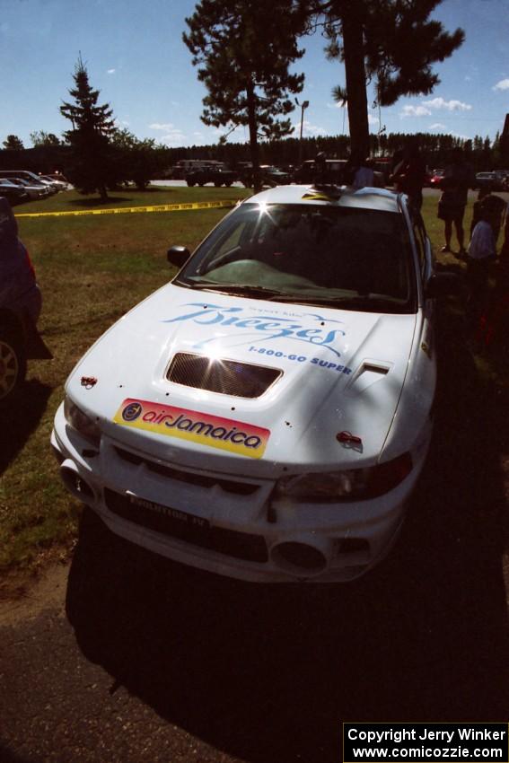 David Summerbell / Mike Fennell Mitubishi Lancer Evo IV at parc expose on day two.