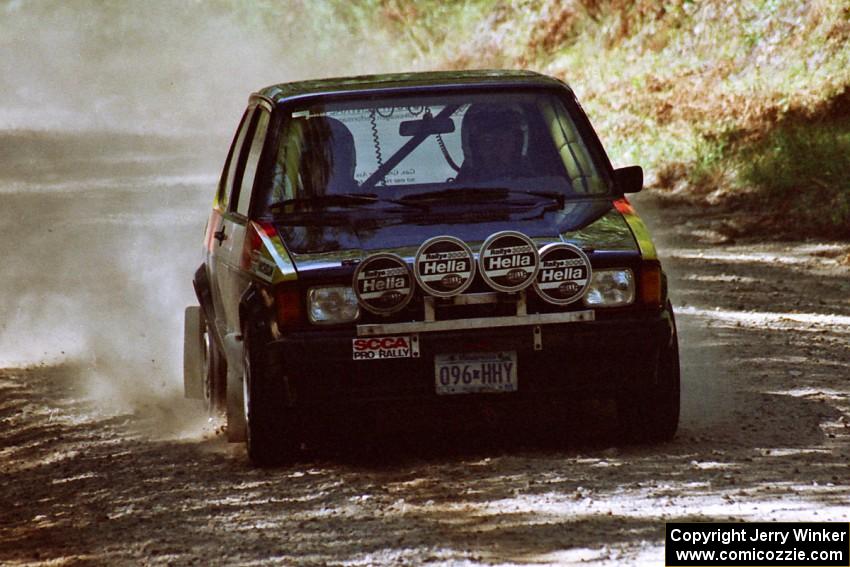 Jason Lajon / John Adleman VW GTI near the start of SS8 (Thorpe Tower).