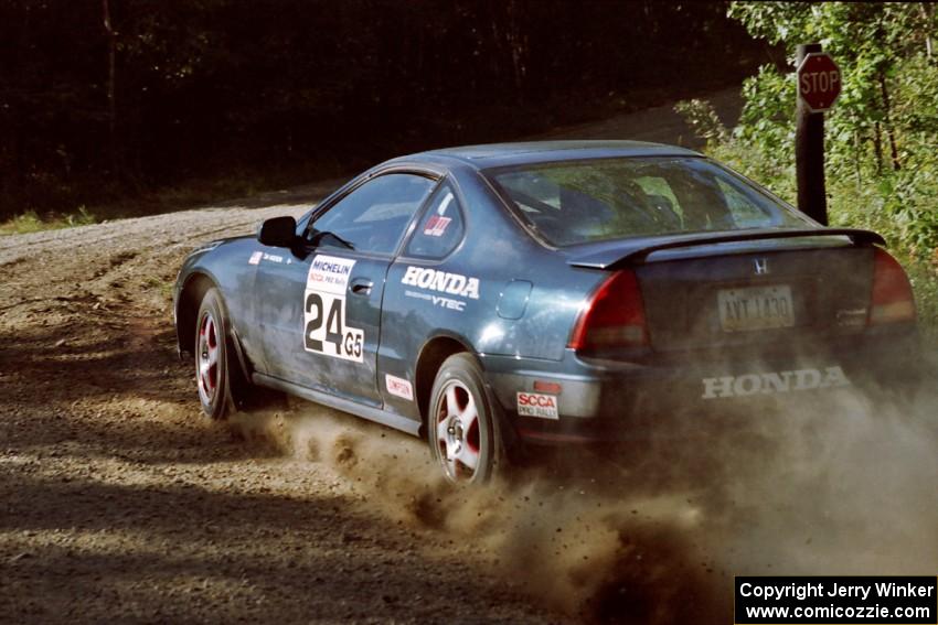 Jim Anderson / Martin Dapot Honda Prelude VTEC at the spectator point on SS10 (Kabekona).