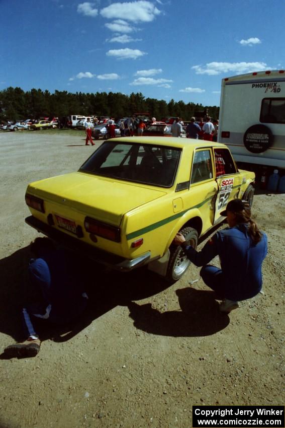 Alex Timmermans / John Golden Datsun 510 at Park Rapids service.