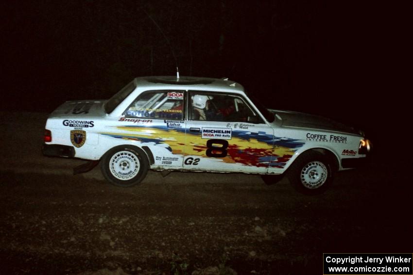 Bill Malik / Christian Edstrom Volvo 240 at the spectator point on SS16 (East Steamboat).