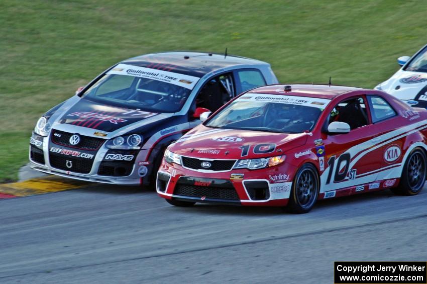 Aleks Altberg / David Cheng VW GTI and Nic Jonsson / Andy Lally KIA Forte Koup