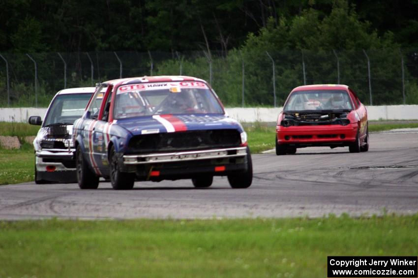 British American Racing BMW 318i, Slugworks Honda Civic and NNM Motorsports Dodge Neon