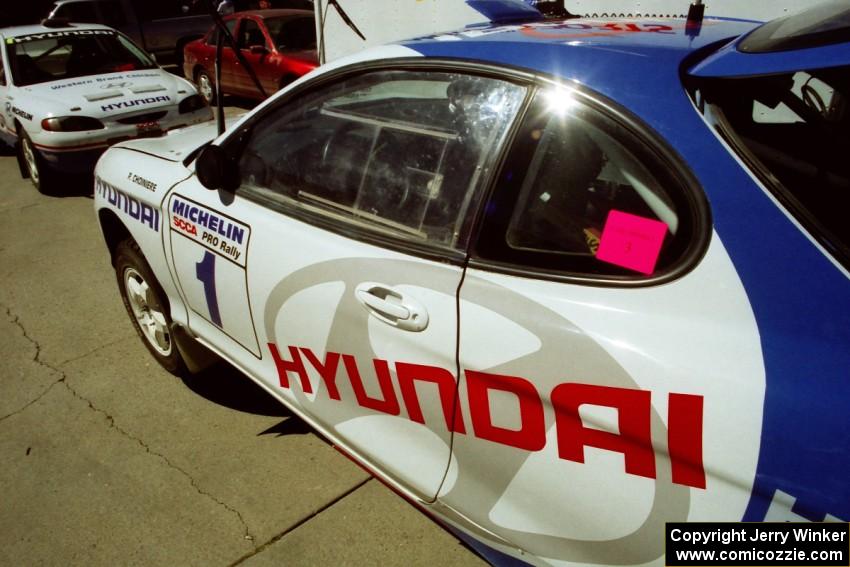 Within hours of the announcement of the death of Carl Merrill, memorial stickers were placed on each car.