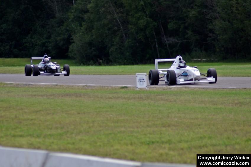Scott Rettich's and Sean Rayhall's Formula Enterprises battle for the lead