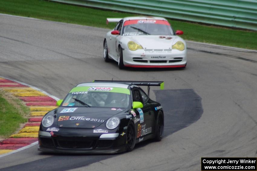 Scott Tucker's Porsche GT3 Cup and Gary Stewart's Porsche 996