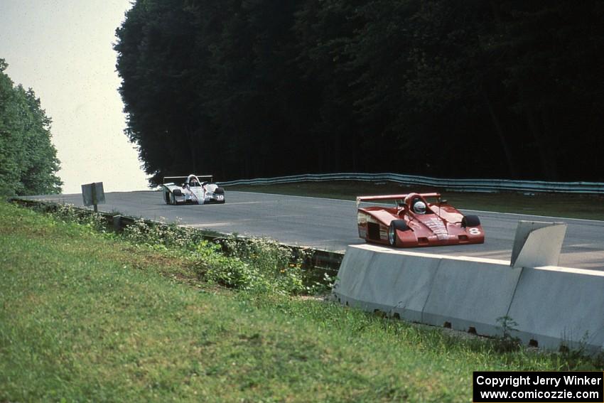 Scott Harrington's Shelby Can-Am leads David Tenney's Shelby Can-Am