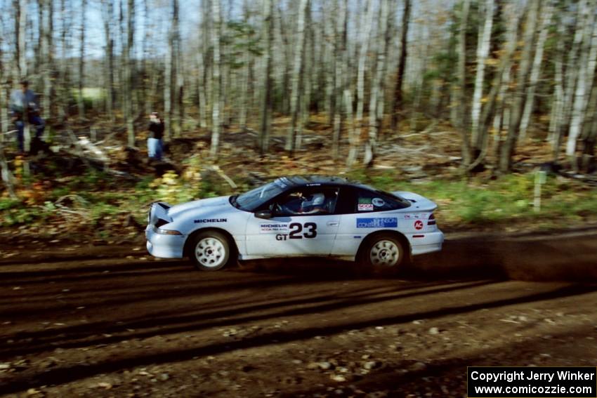 Chris Czyzio / Eric Carlson Mitsubishi Eclipse GSX near the flying finish of SS1, Beacon Hill.