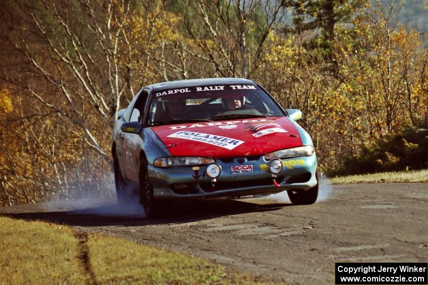 Darek Bosek / Kazimierz Pudelek Eagle Talon gets confused and brakes hard while at speed on SS13, Brockway I.