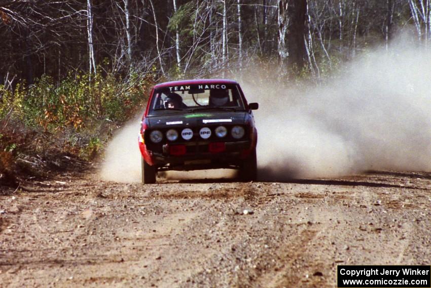 Scott Harvey, Jr. / David Watts Dodge Colt at speed near the finish of SS15, Gratiot Lake II.