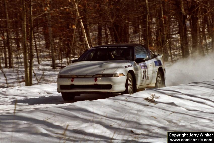 Chris Czyzio / Eric Carlson Mitsubishi Eclipse blasts down a straight on SS3.