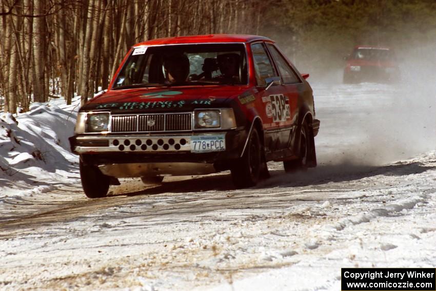 Jim Buchwitz / C.O. Rudstrom drove conservatively and moved up steadily in their Mercury Lynx seen here before the lunch break.