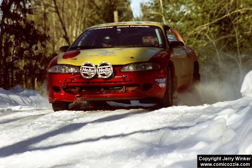 Tom Lawless / Sean Devine Eagle Talon at speed just before sundown.