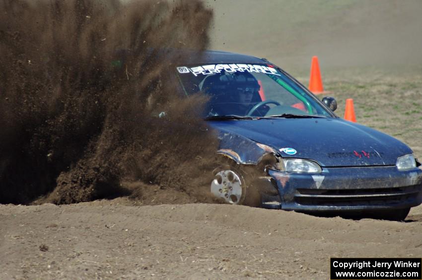 Justin Lu in Kyle Laursen's Honda Civic