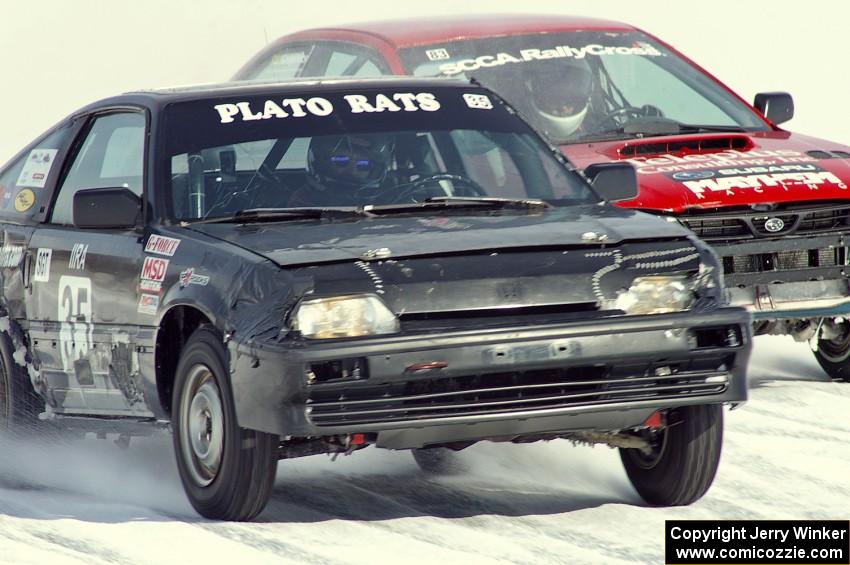 Brian Krohn's Honda CRX and Jay Luehmann / Mark Utecht Subaru Impreza