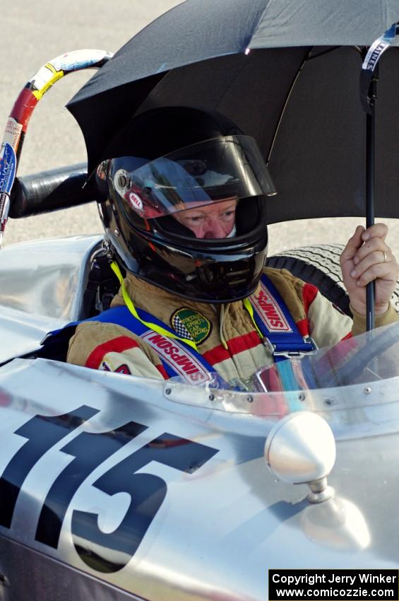 John Hertsgaard sits in his Formula Junior Special