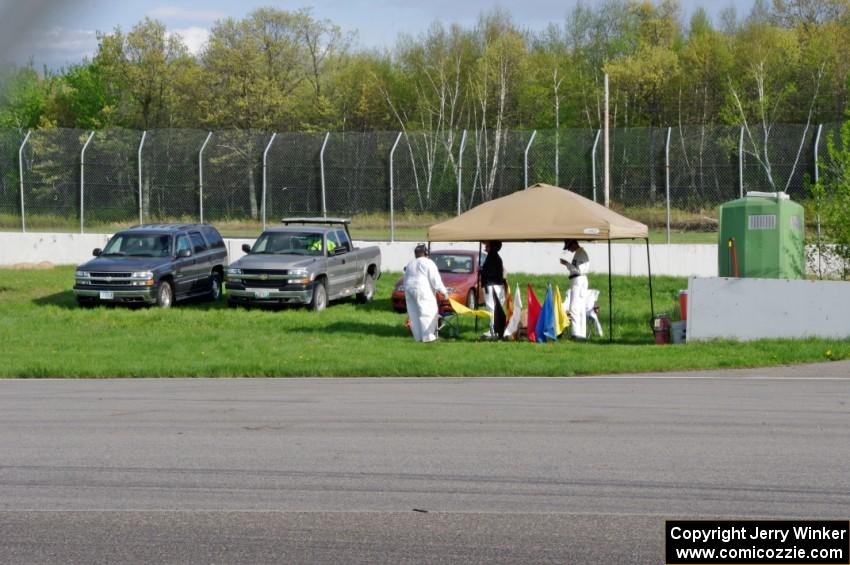 Corner workers at turn 10