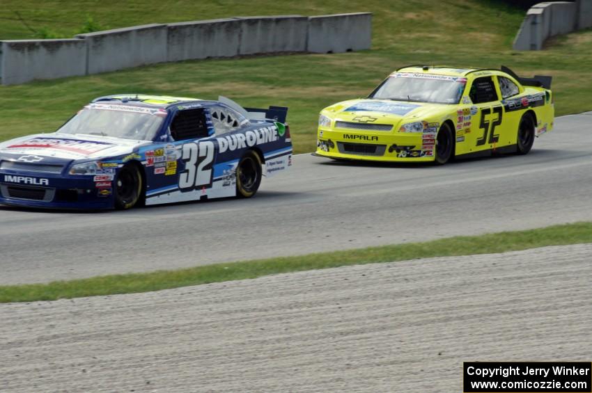 Miguel Paludo's Chevy Impala and Ryan Ellis's Chevy Impala