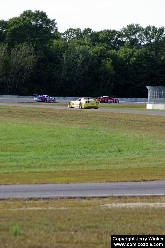 Amy Ruman's Chevy Corvette, Simon Gregg's Chevy Corvette and Doug Peterson's Chevy Corvette