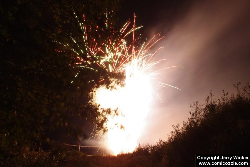 Fireworks from the infield of Brainerd International Raceway