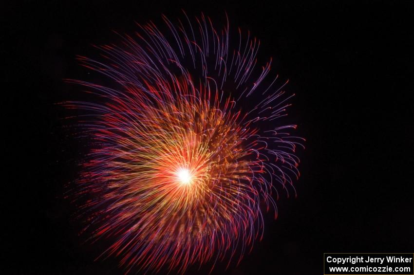 Fireworks from the infield of Brainerd International Raceway