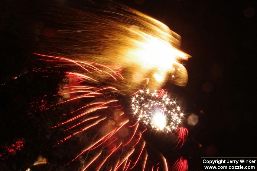 Fireworks from the infield of Brainerd International Raceway