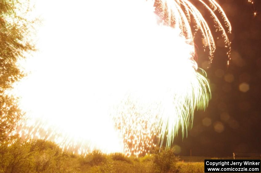 Fireworks from the infield of Brainerd International Raceway