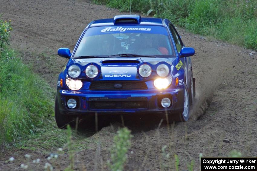 Dick Rockrohr / Marie DeAngelis in their Subaru WRX on SS1