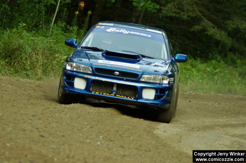 Piotr Fetela / Ray Vambuts in their Subaru Impreza STi on SS7