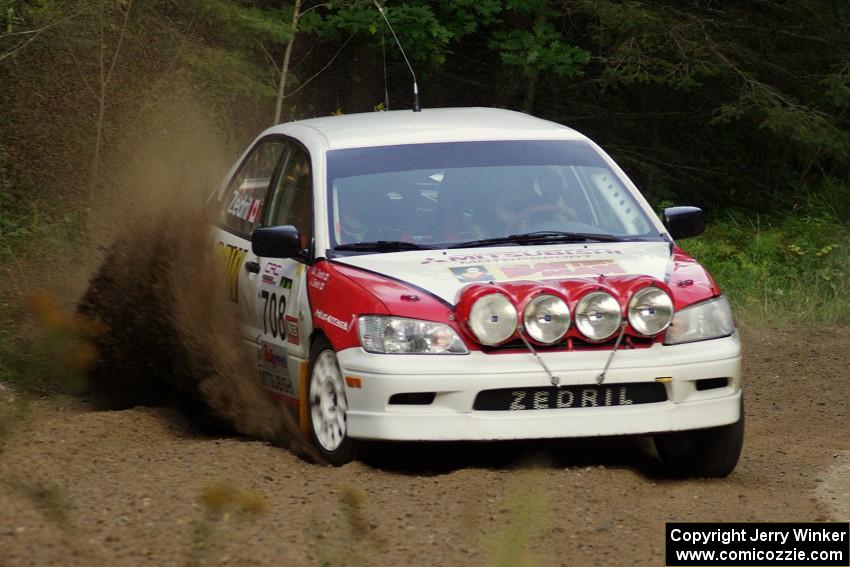 Jan Zedril / Jody Zedril in their Mitsubishi Lancer ES on SS7