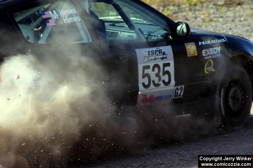 Silas Himes / Matt Himes in their Honda Civic on SS1 (Green Acres I)