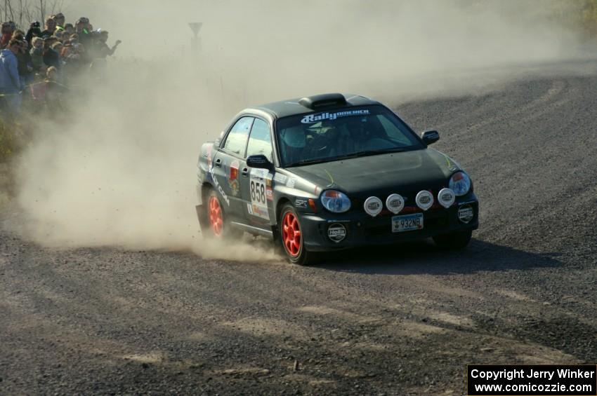 Anthony Israelson / Jesse Lang in their Subaru Impreza on SS1 (Green Acres I)