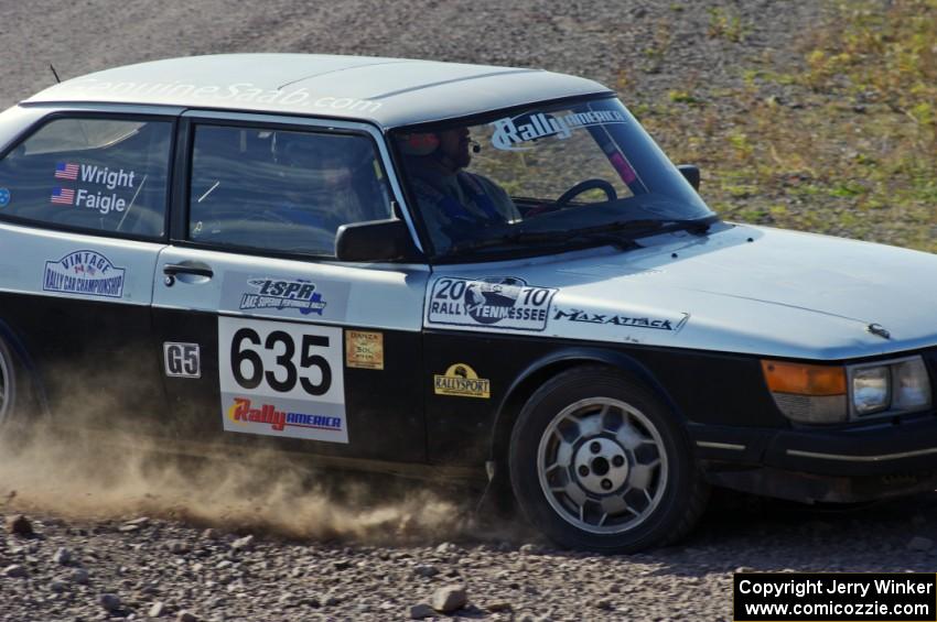 Curt Faigle / Rob Wright in their SAAB 900 Turbo on SS1 (Green Acres I)