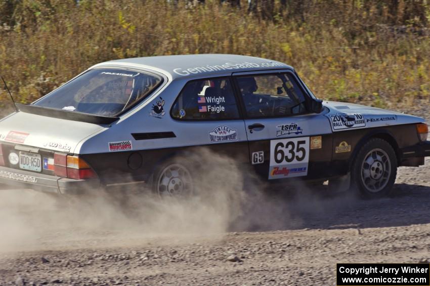 Curt Faigle / Rob Wright in their SAAB 900 Turbo on SS1 (Green Acres I)