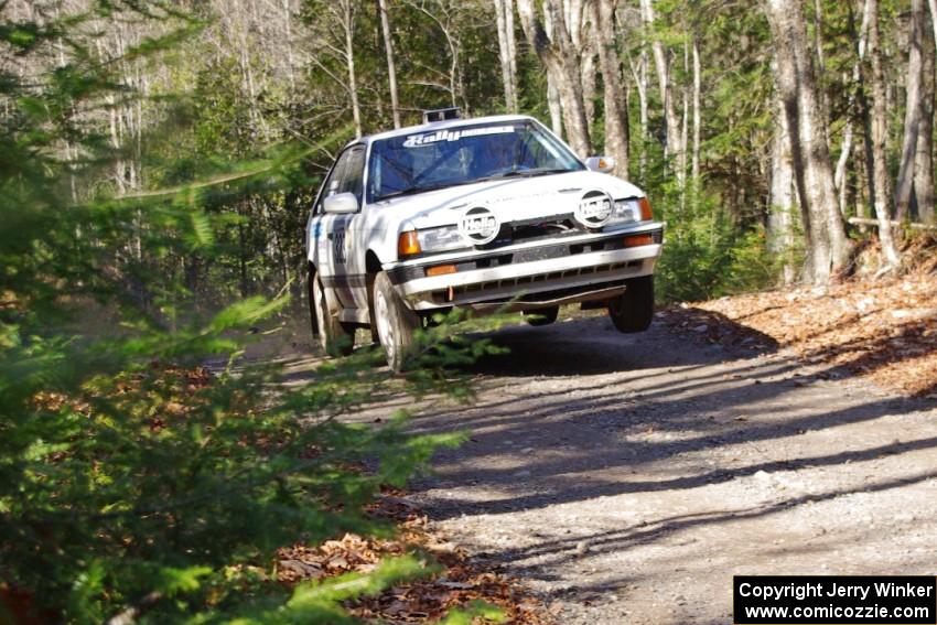 Erik Zenz / Dave Parps in their Mazda 323GTX on SS3 (Herman I)