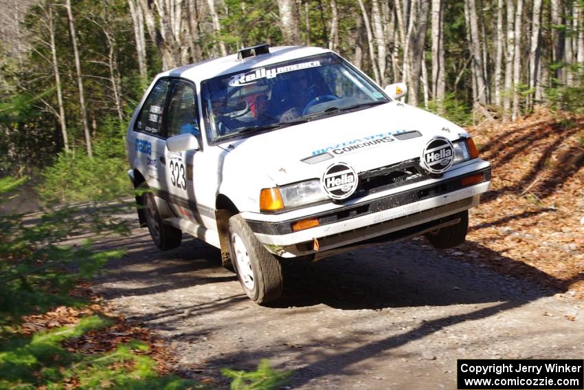 Erik Zenz / Dave Parps in their Mazda 323GTX on SS3 (Herman I)