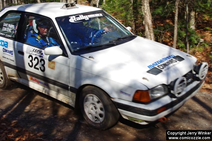 Erik Zenz / Dave Parps in their Mazda 323GTX on SS3 (Herman I)